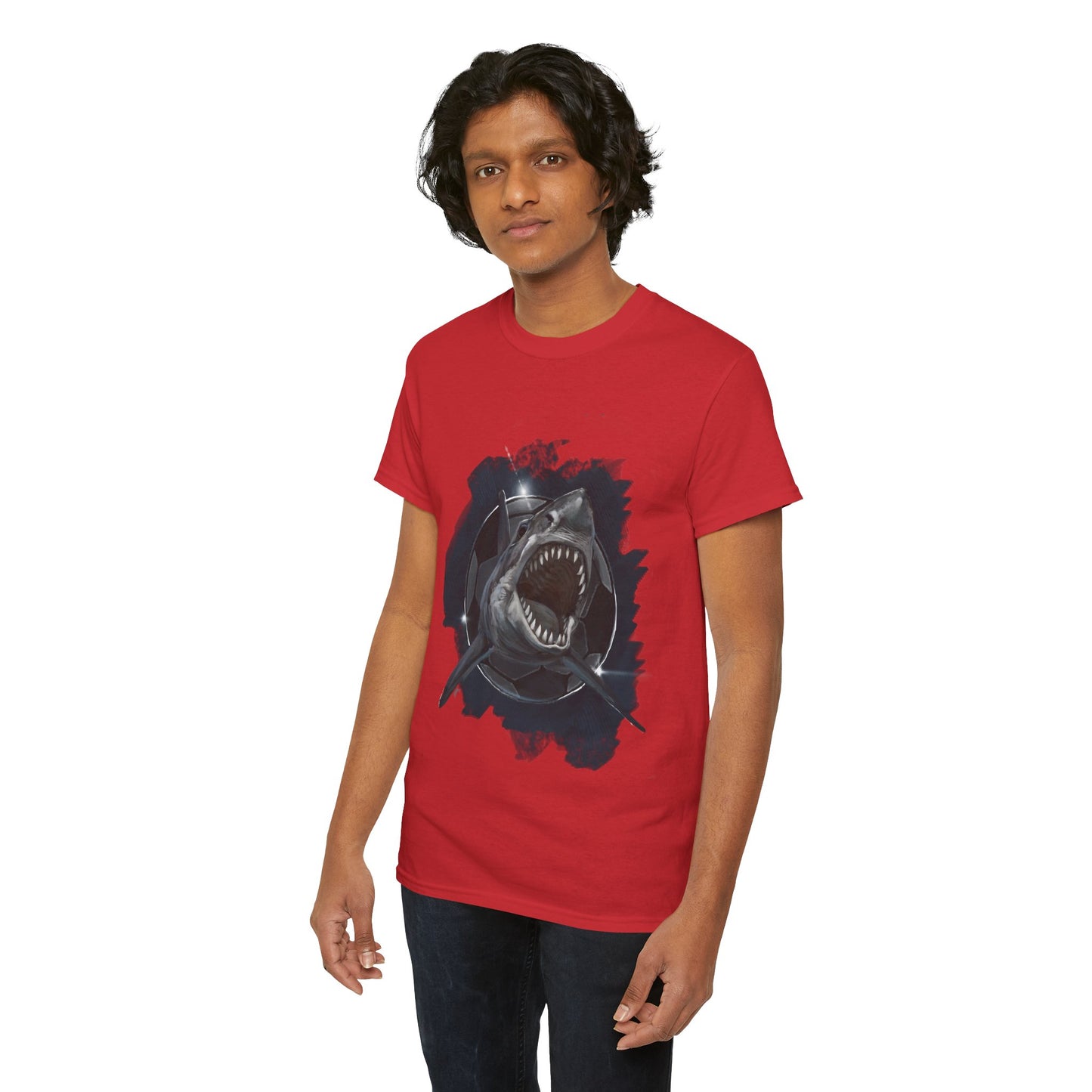 Fearsome Shark Soccer Ball Unisex Tee Shirt