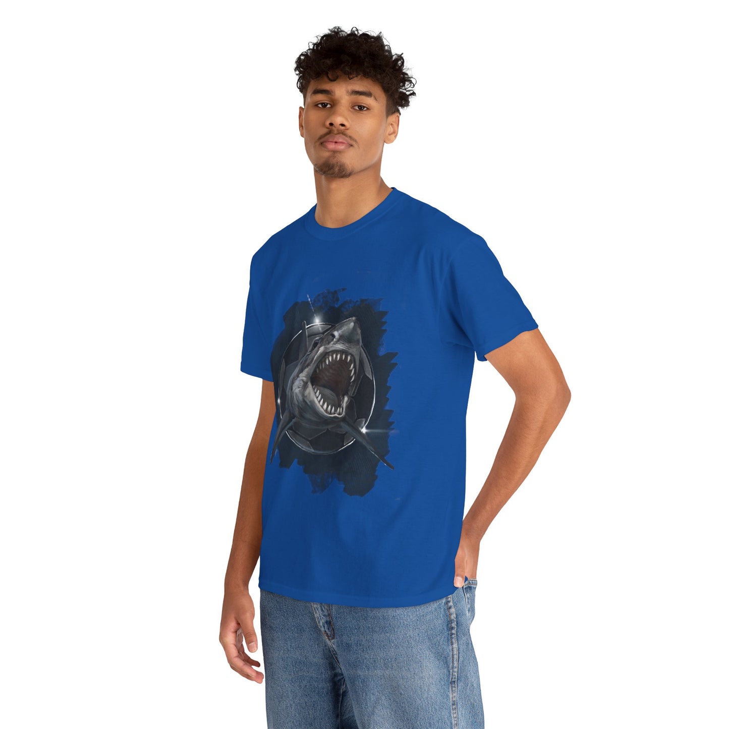 Fearsome Shark Soccer Ball Unisex Tee Shirt