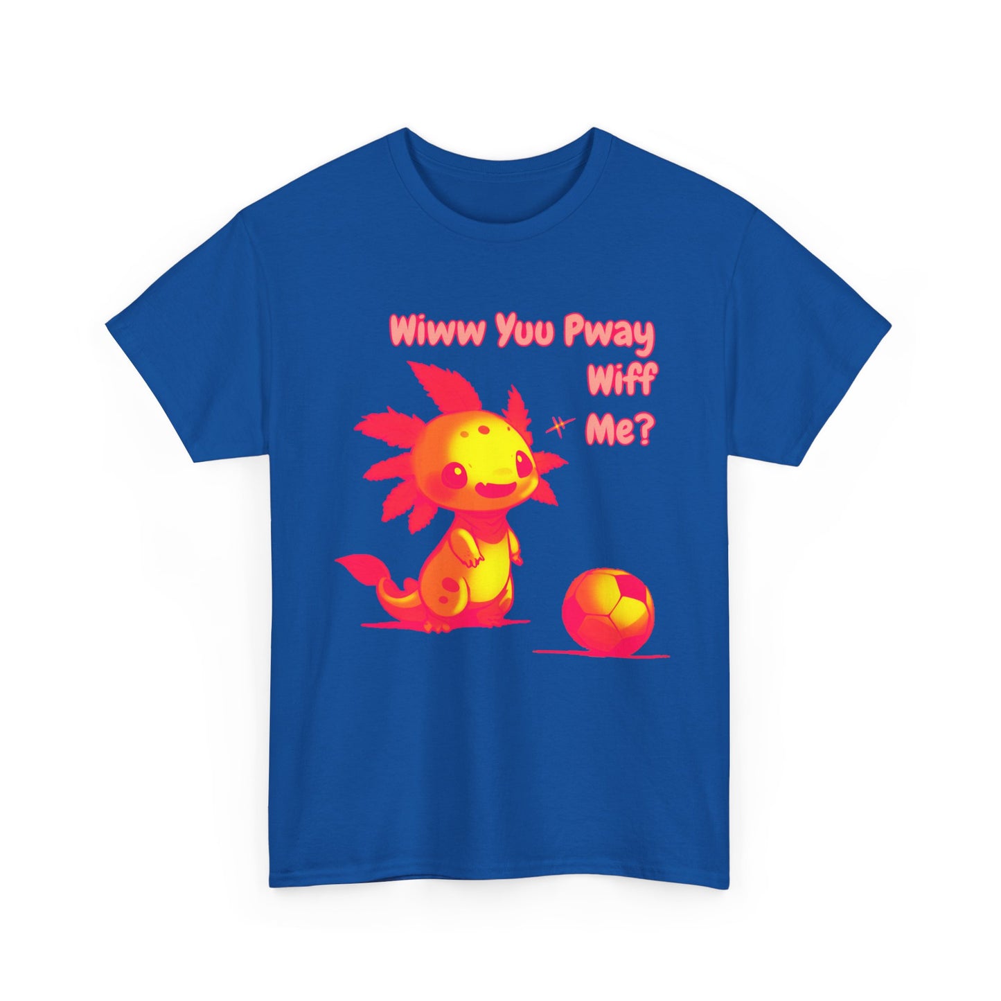 Wiww You Pway Wiff Me Soccer Axolotl Sherbet Unisex Tee Shirt