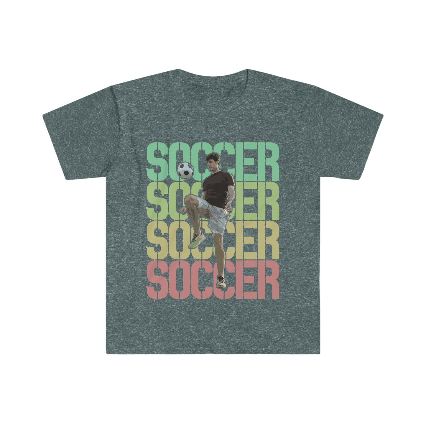Soccer Soccer Soccer Soccer Unisex Softstyle Soccer T-Shirt