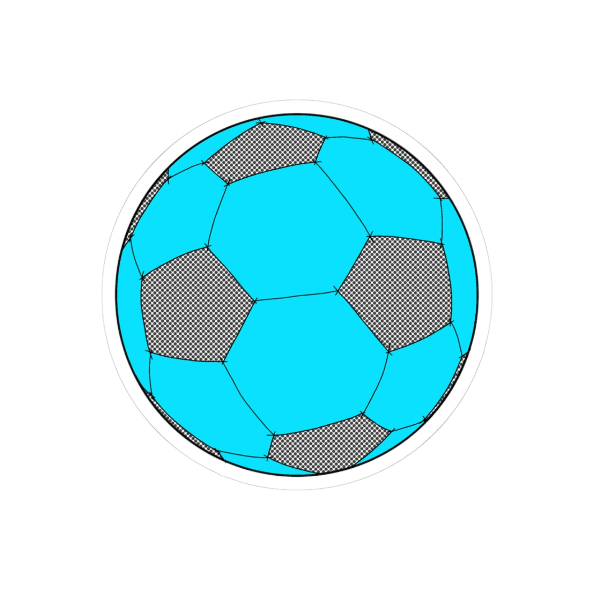 Blue Soccer Ball Sticker — Kiss-Cut Vinyl Decal for Laptops, Water Bottles & Gear