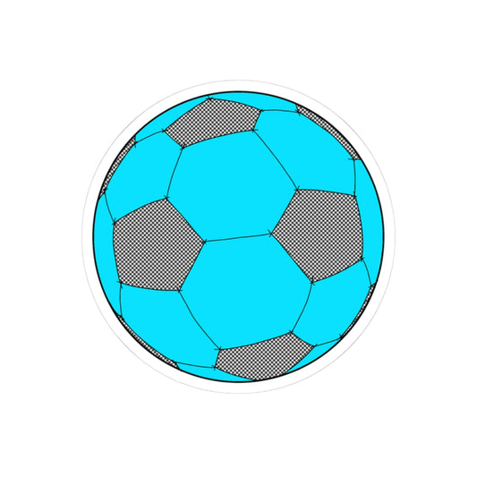 Blue Soccer Ball Sticker — Kiss-Cut Vinyl Decal for Laptops, Water Bottles & Gear