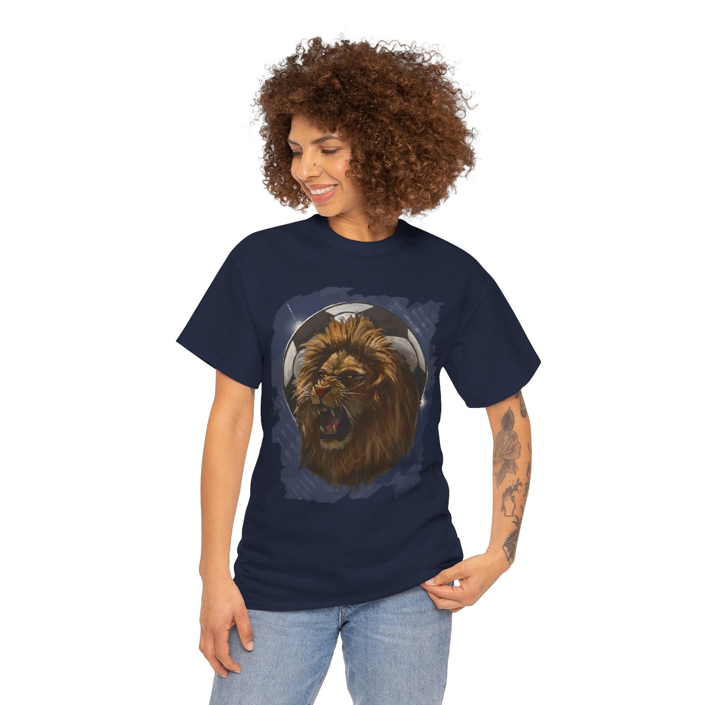 Fierce Lion Soccer Ball Unisex Tee Shirt