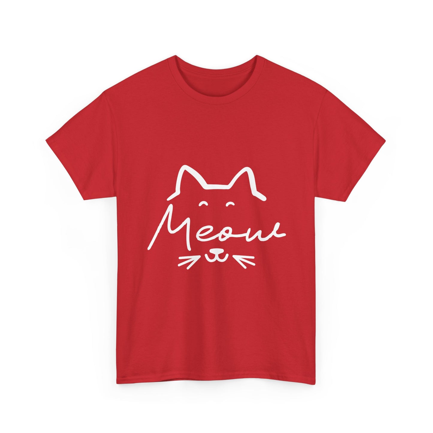 Meow Cat Tee — Cute Handwritten Cat Graphic T-Shirt