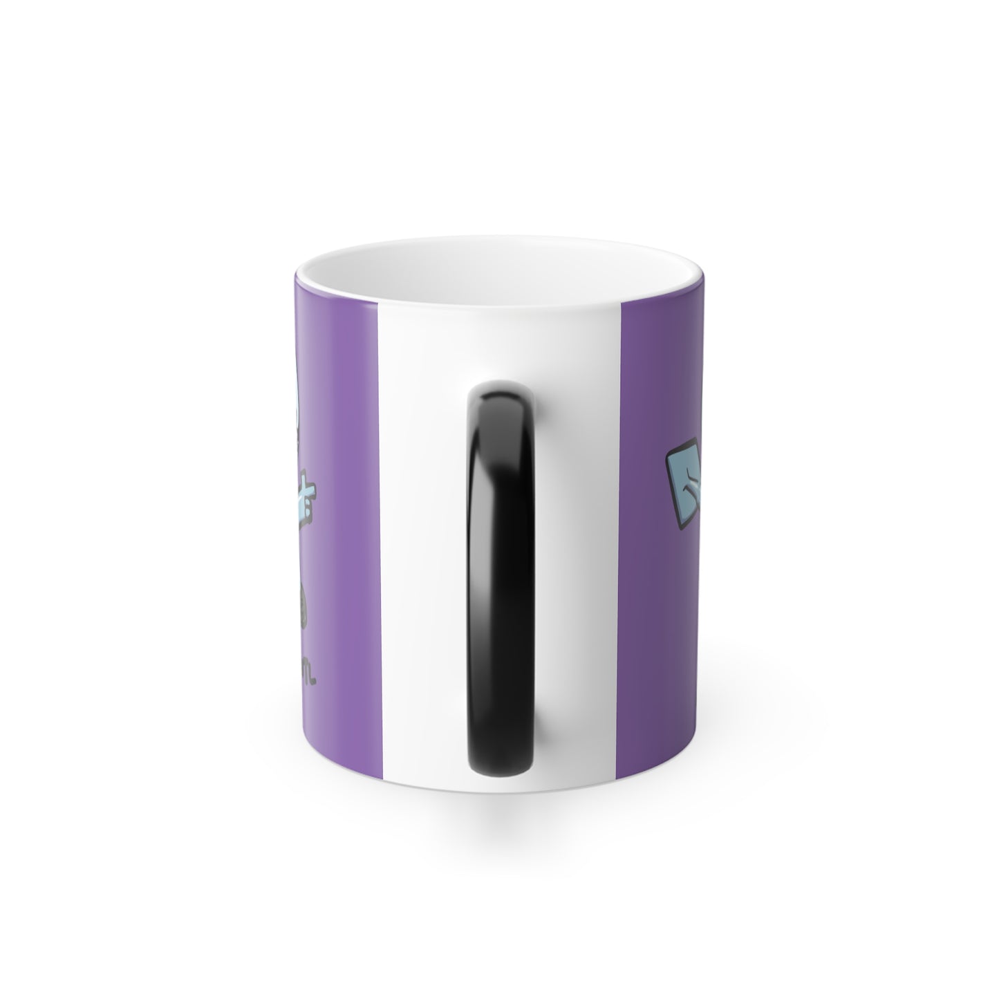 Color Morphing Mug — Cute Astronaut Axolotl Design, Light Purple, 11oz