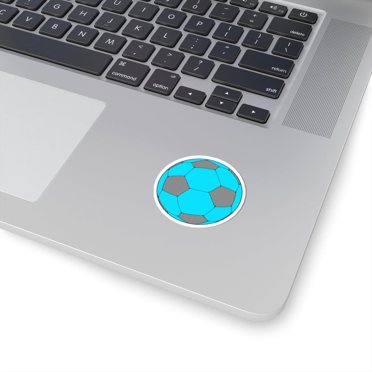 Blue Soccer Ball Sticker — Kiss-Cut Vinyl Decal for Laptops, Water Bottles & Gear
