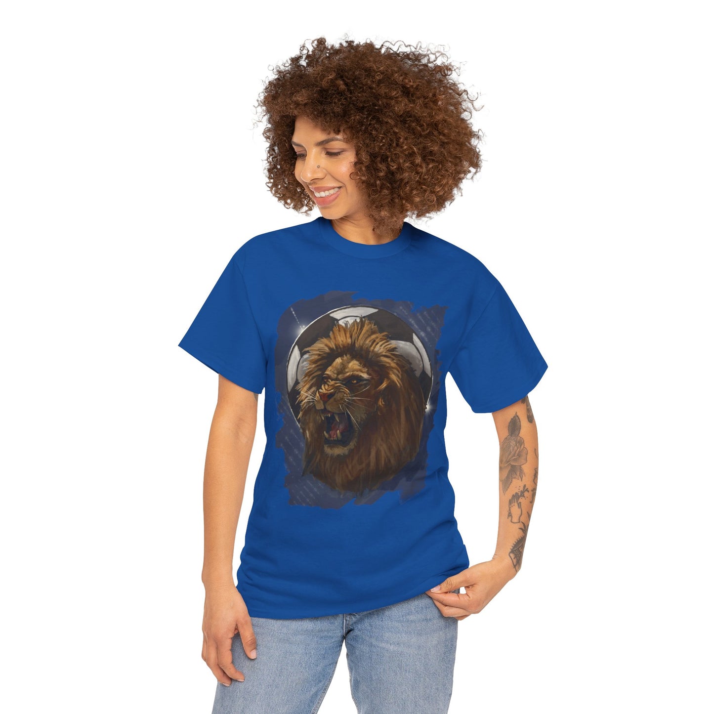 Fierce Lion Soccer Ball Unisex Tee Shirt
