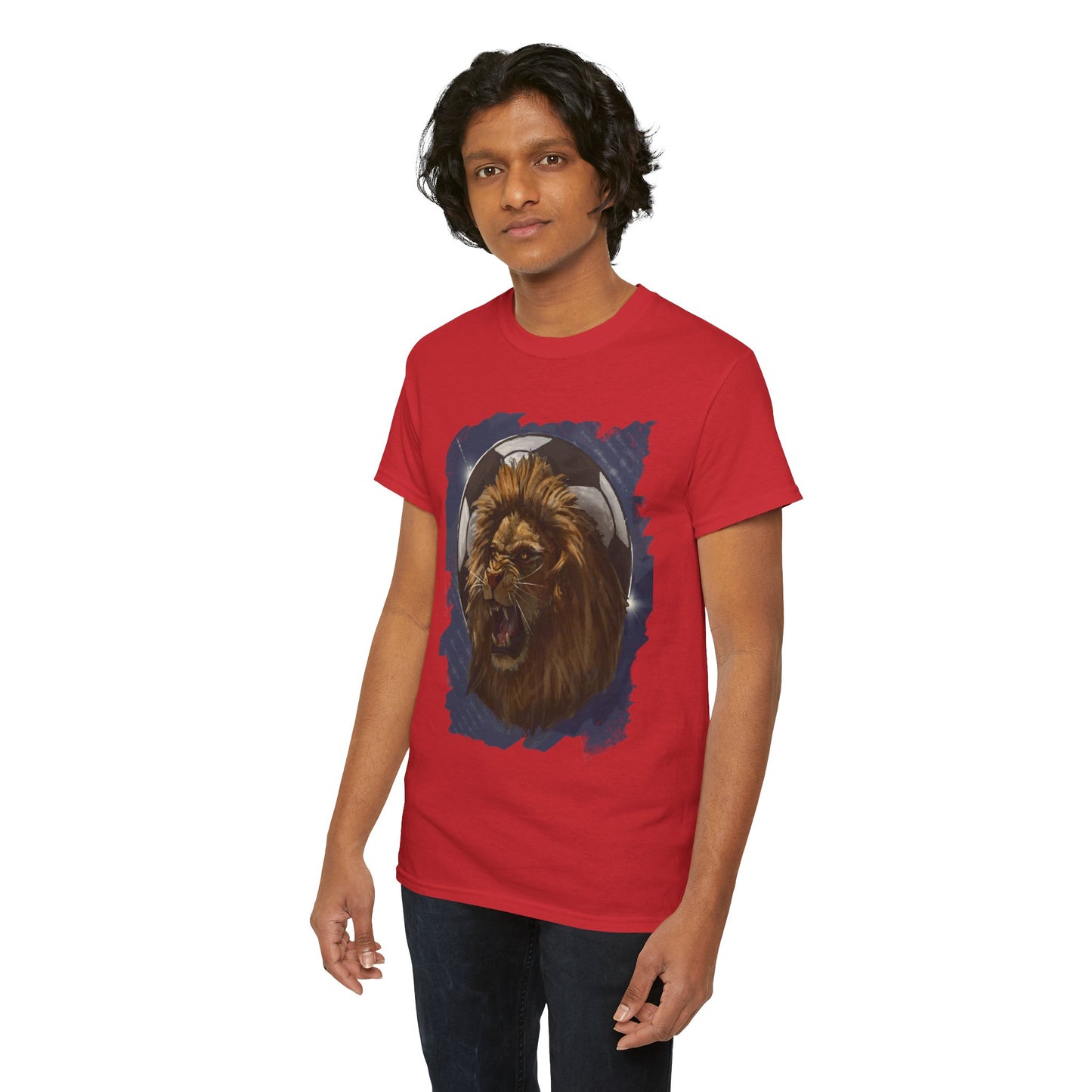 Fierce Lion Soccer Ball Unisex Tee Shirt
