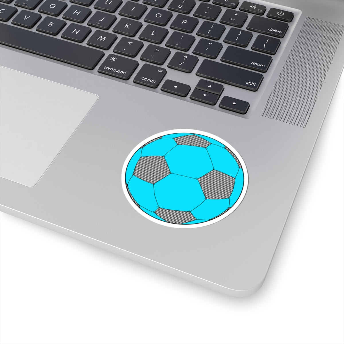 Blue Soccer Ball Sticker — Kiss-Cut Vinyl Decal for Laptops, Water Bottles & Gear