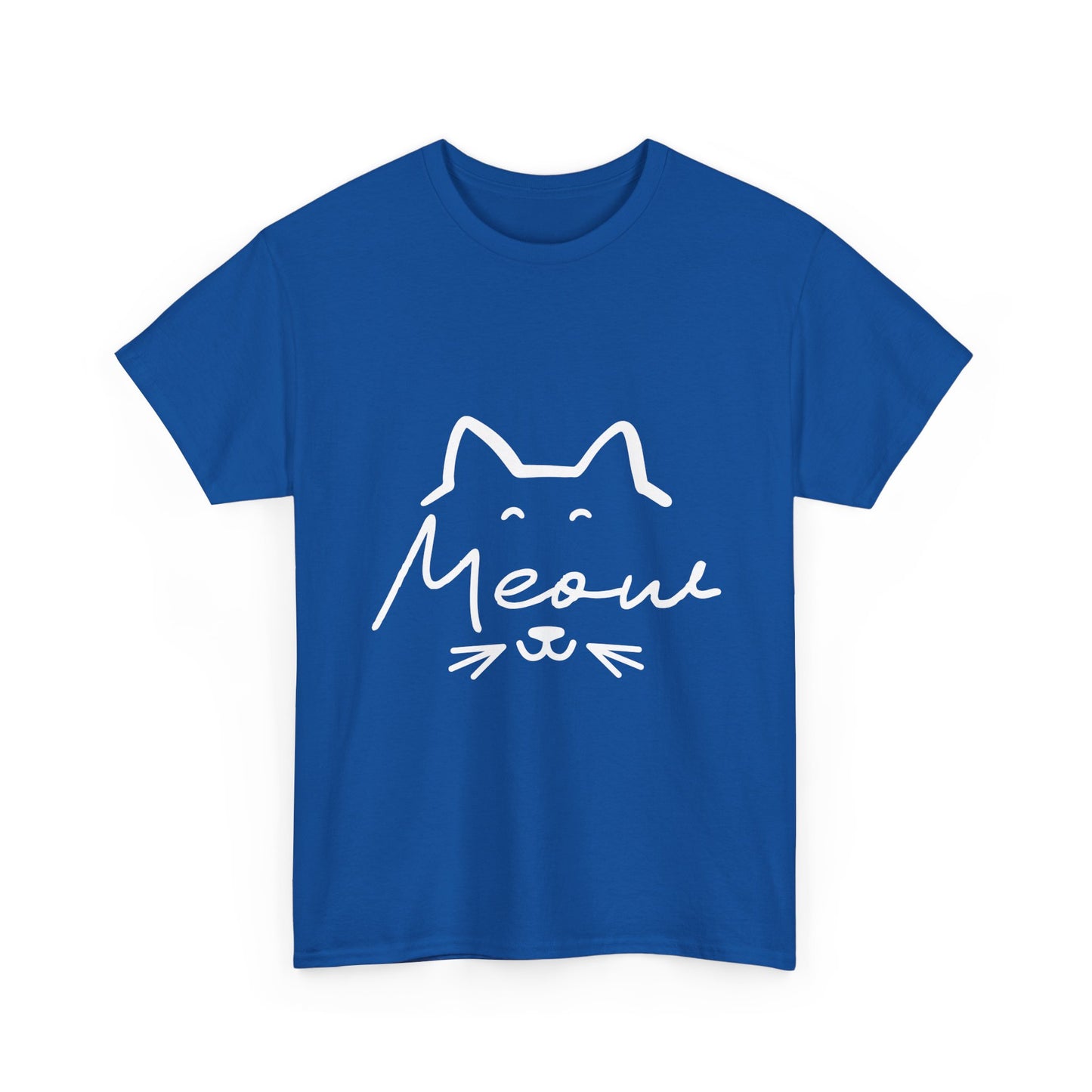 Meow Cat Tee — Cute Handwritten Cat Graphic T-Shirt