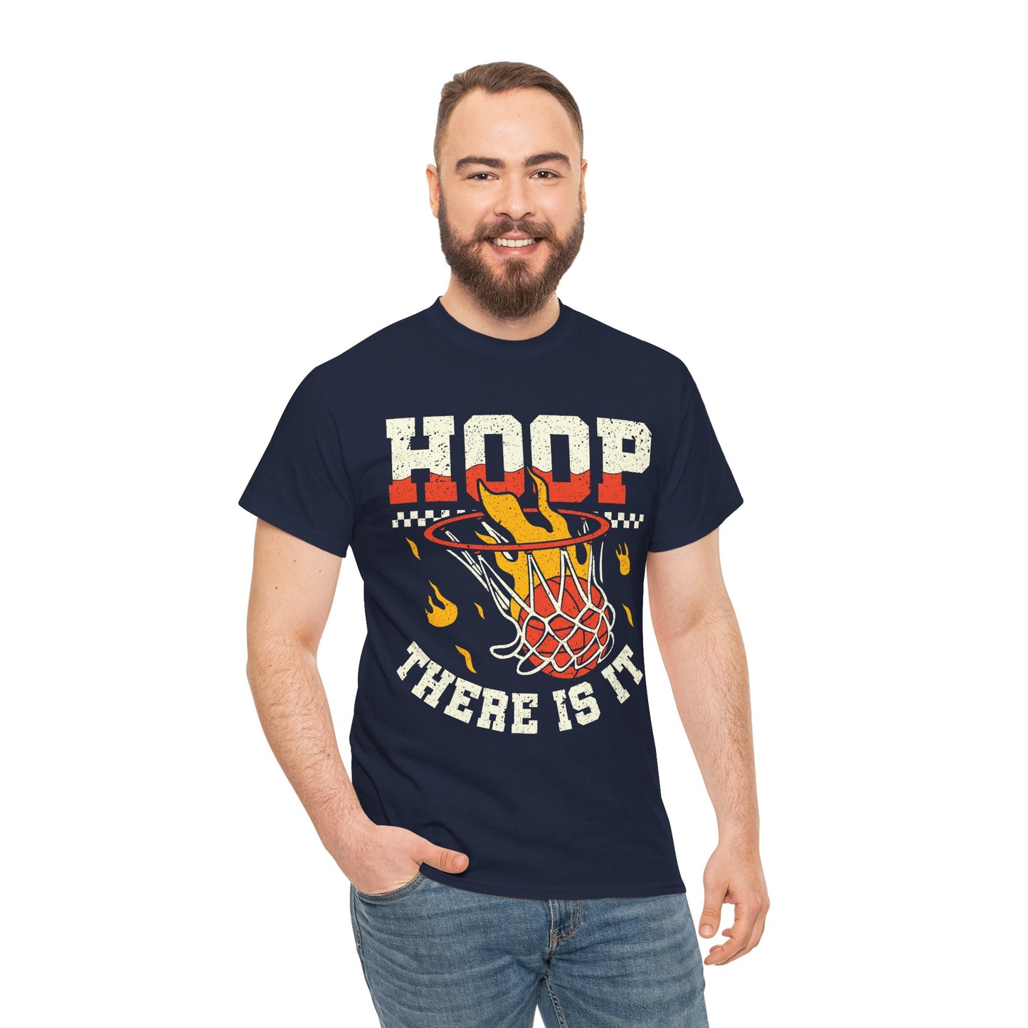 Hoop There It Is — Retro Basketball Graphic Tee