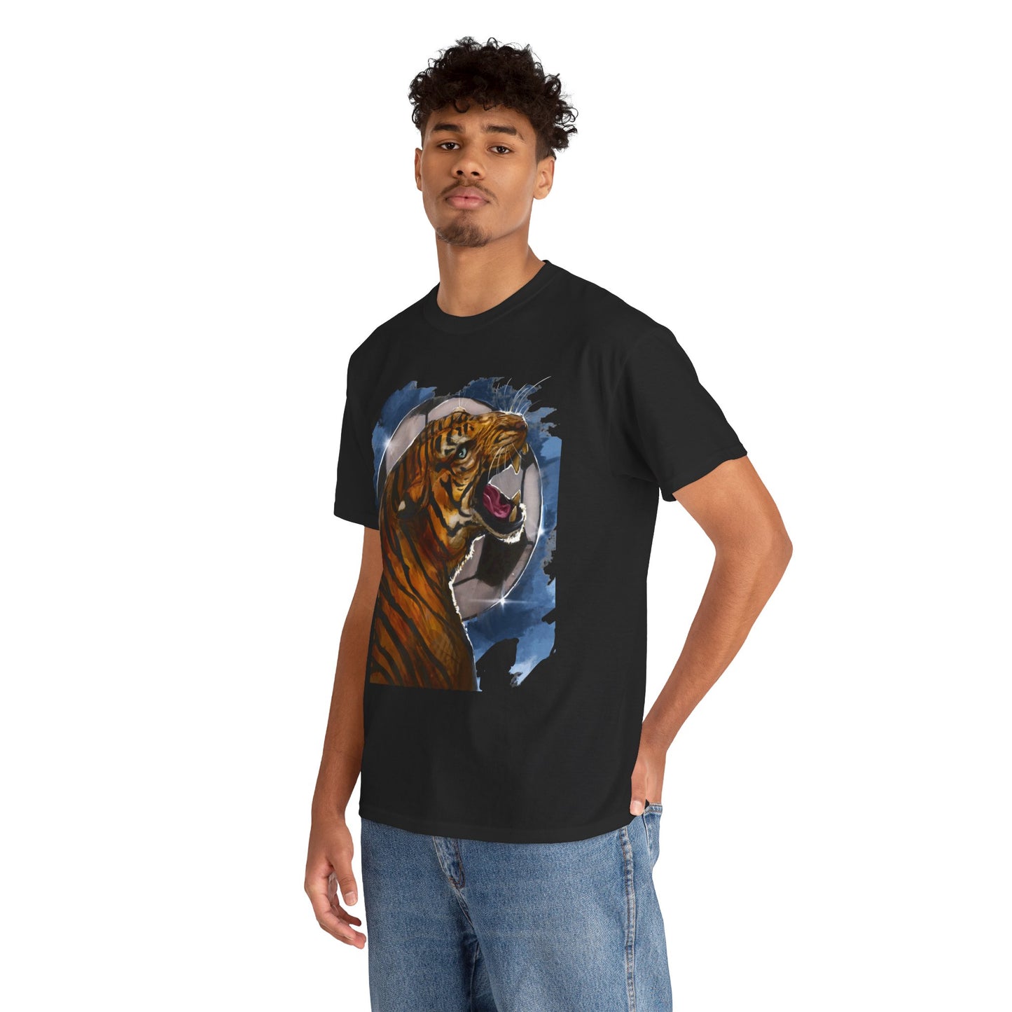 Fierce Tiger Soccer Ball Unisex Tee Shirt