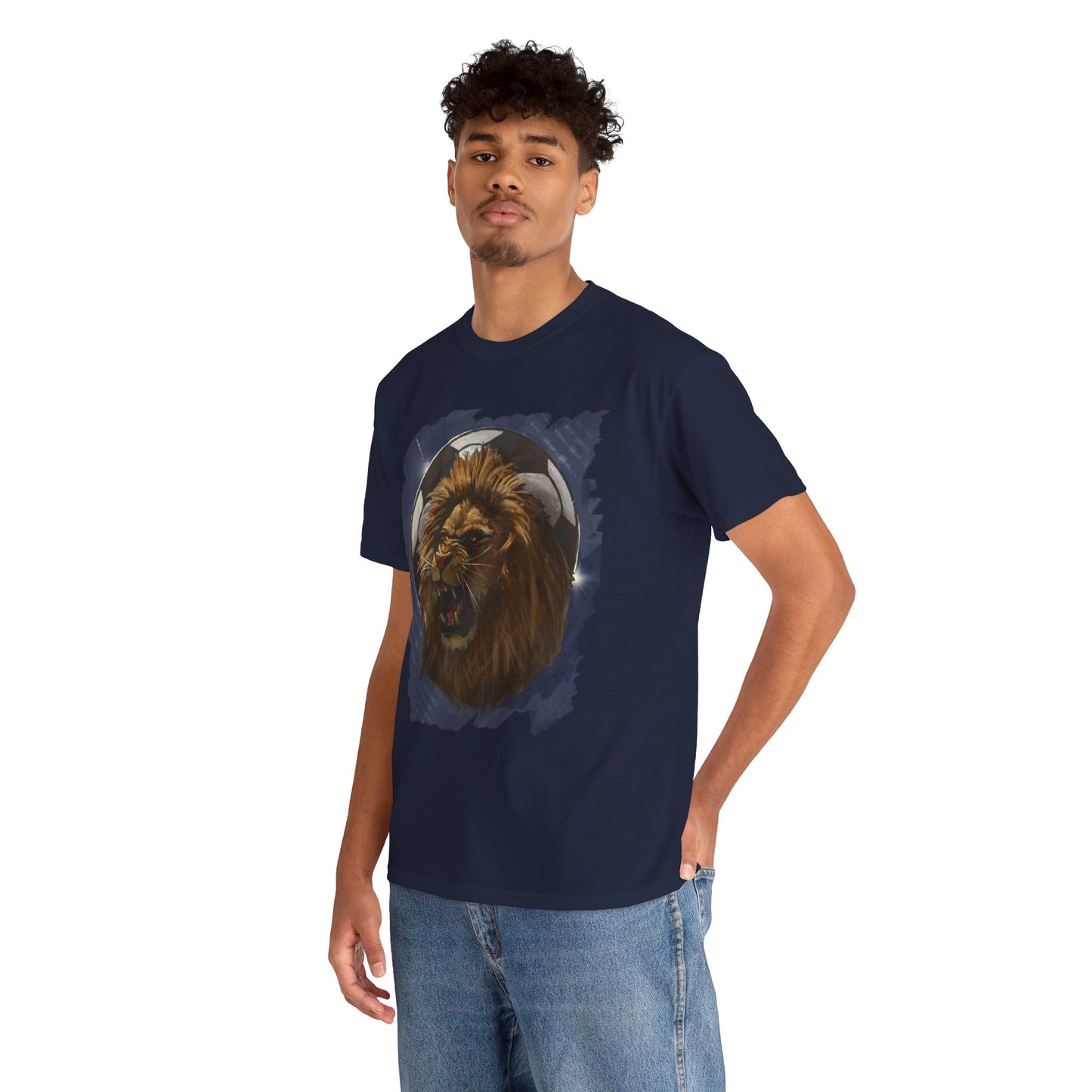 Fierce Lion Soccer Ball Unisex Tee Shirt
