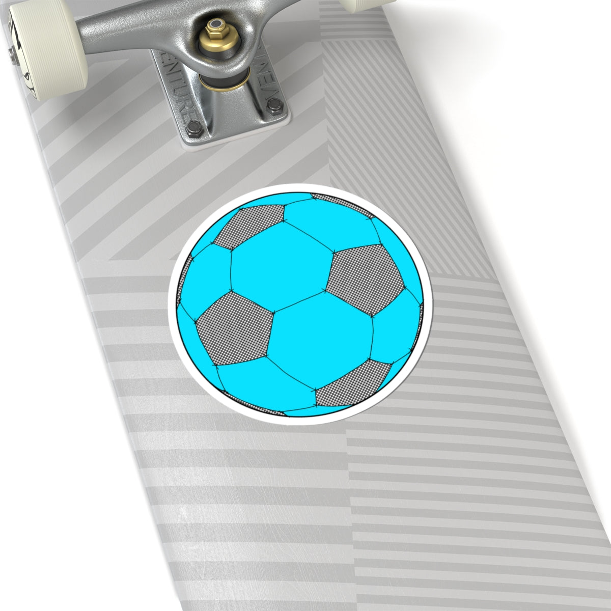 Blue Soccer Ball Sticker — Kiss-Cut Vinyl Decal for Laptops, Water Bottles & Gear