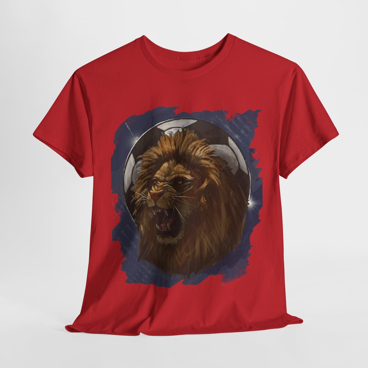 Fierce Lion Soccer Ball Unisex Tee Shirt
