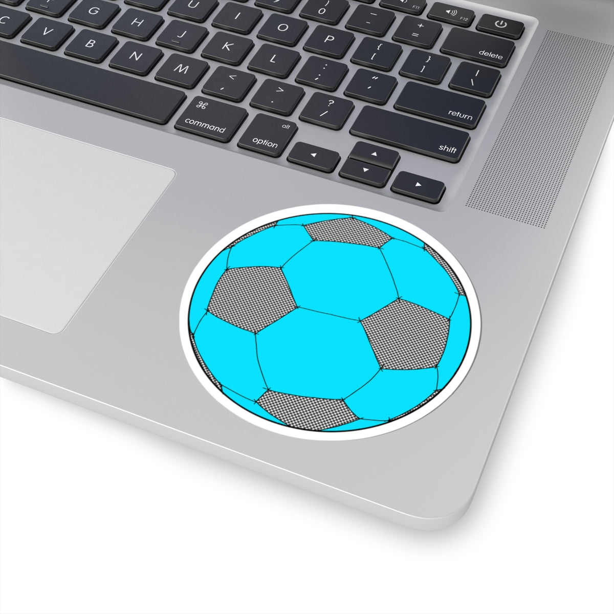Blue Soccer Ball Sticker — Kiss-Cut Vinyl Decal for Laptops, Water Bottles & Gear