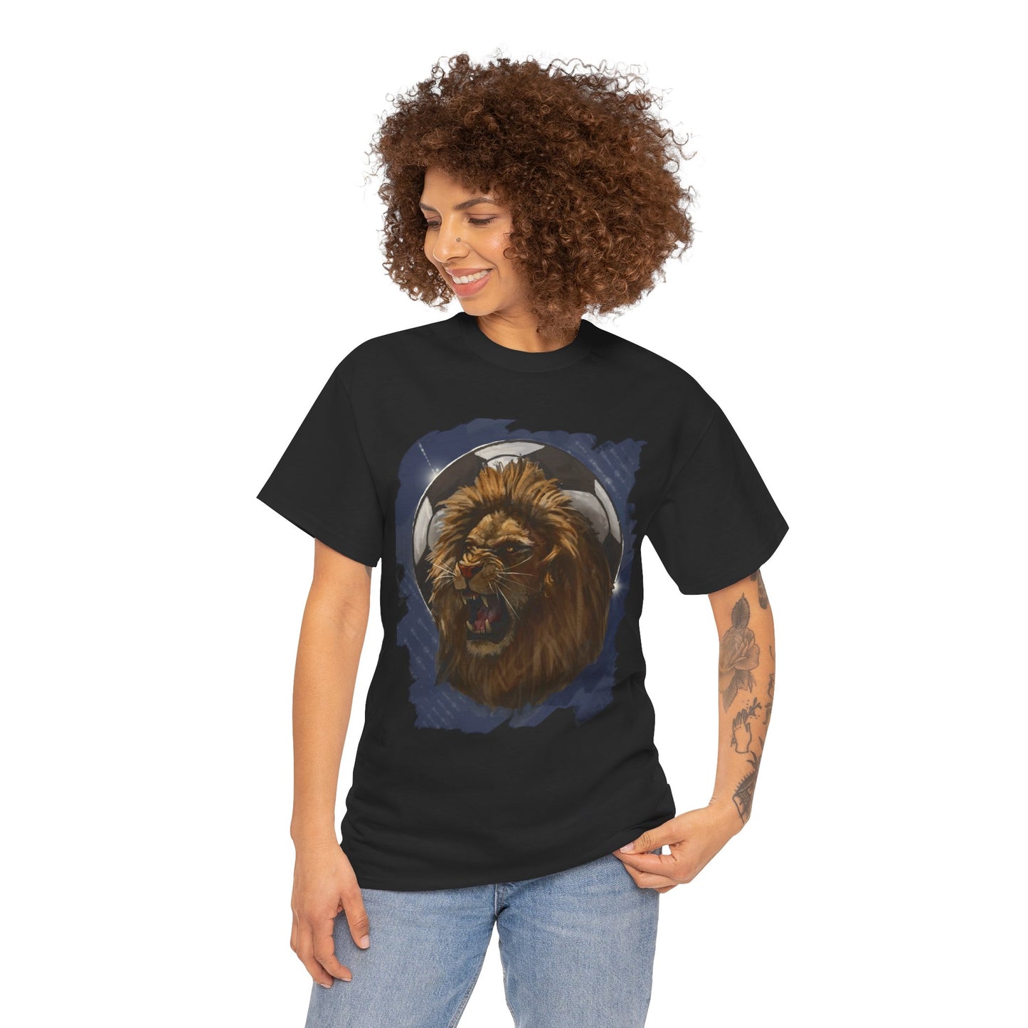 Fierce Lion Soccer Ball Unisex Tee Shirt