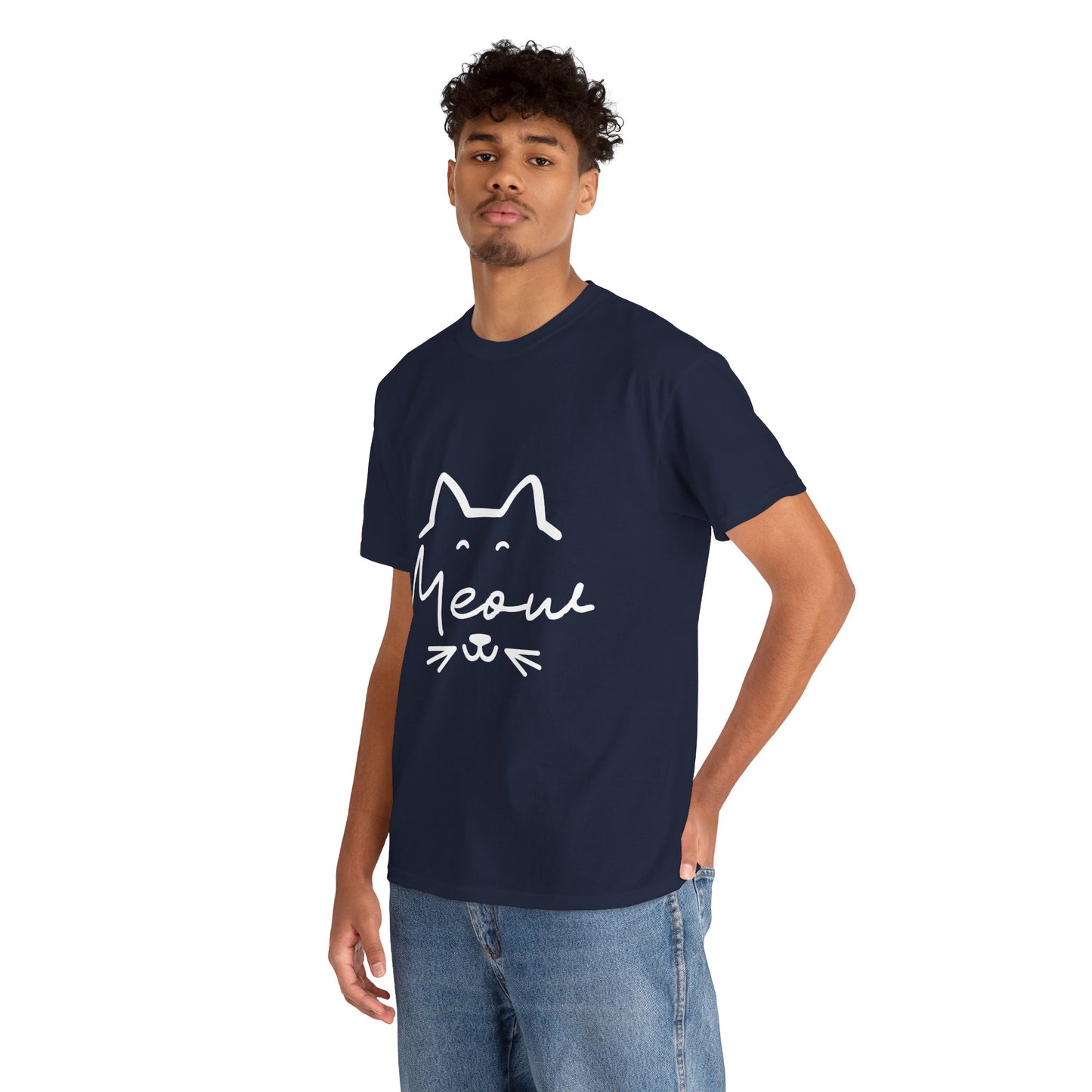 Meow Cat Tee — Cute Handwritten Cat Graphic T-Shirt